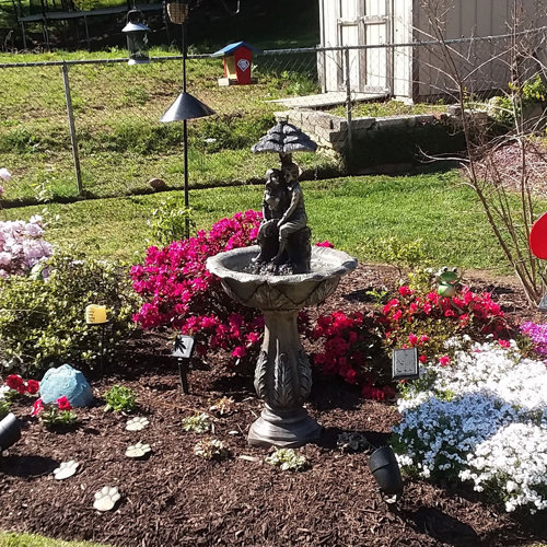 Ophelia & Co. Hornsby Solar Fountain with LED Light & Reviews Wayfair